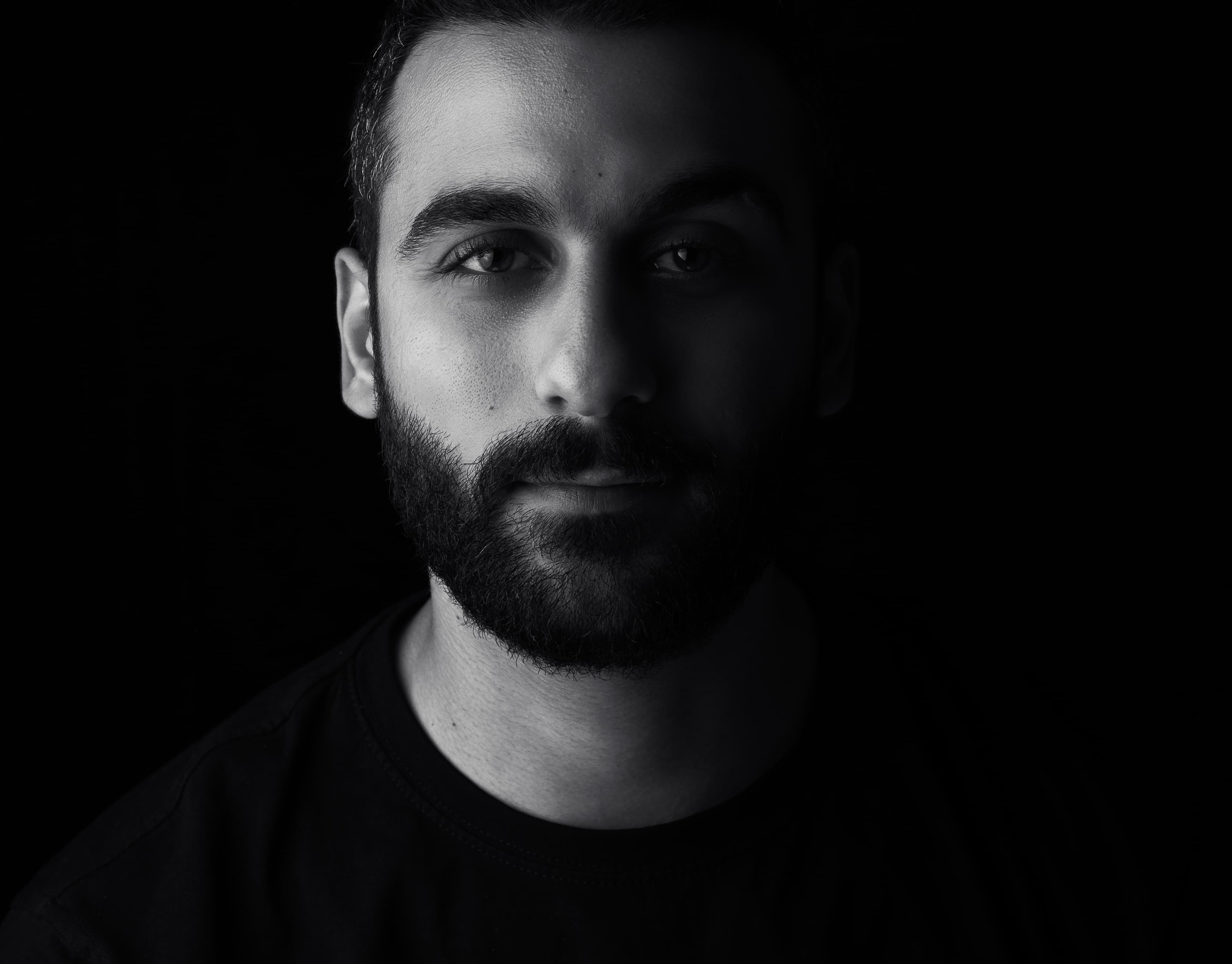Karam Kabbas — black and white portrait